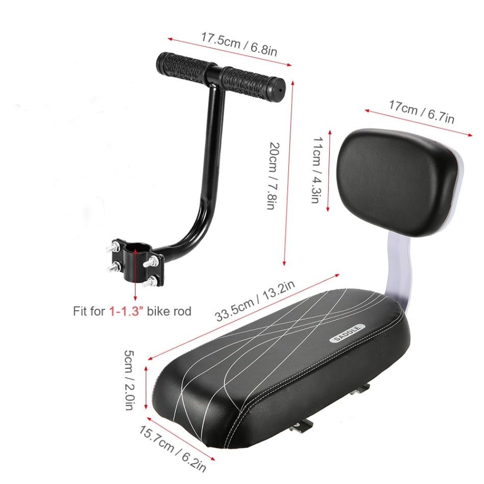 Bike Child Seat Bike Saddle with Back Rest Bicycle Back Seat MTB Bicycle Rear R image 5