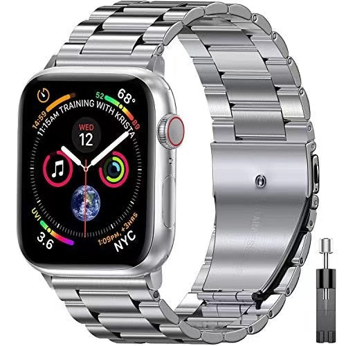 Metal strap For Apple watch band 49mm 45mm 41mm stainless steel wristband iwatc image 0