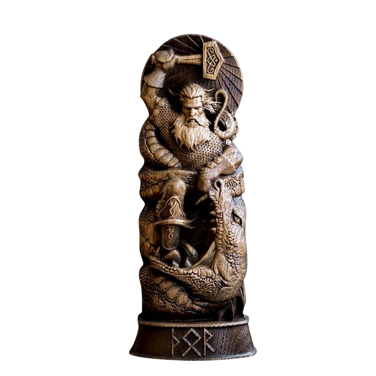 Resin Statue Nordic Gods Odin Sol Loki Freya Legend Viking God Carving Asa Prot image 1