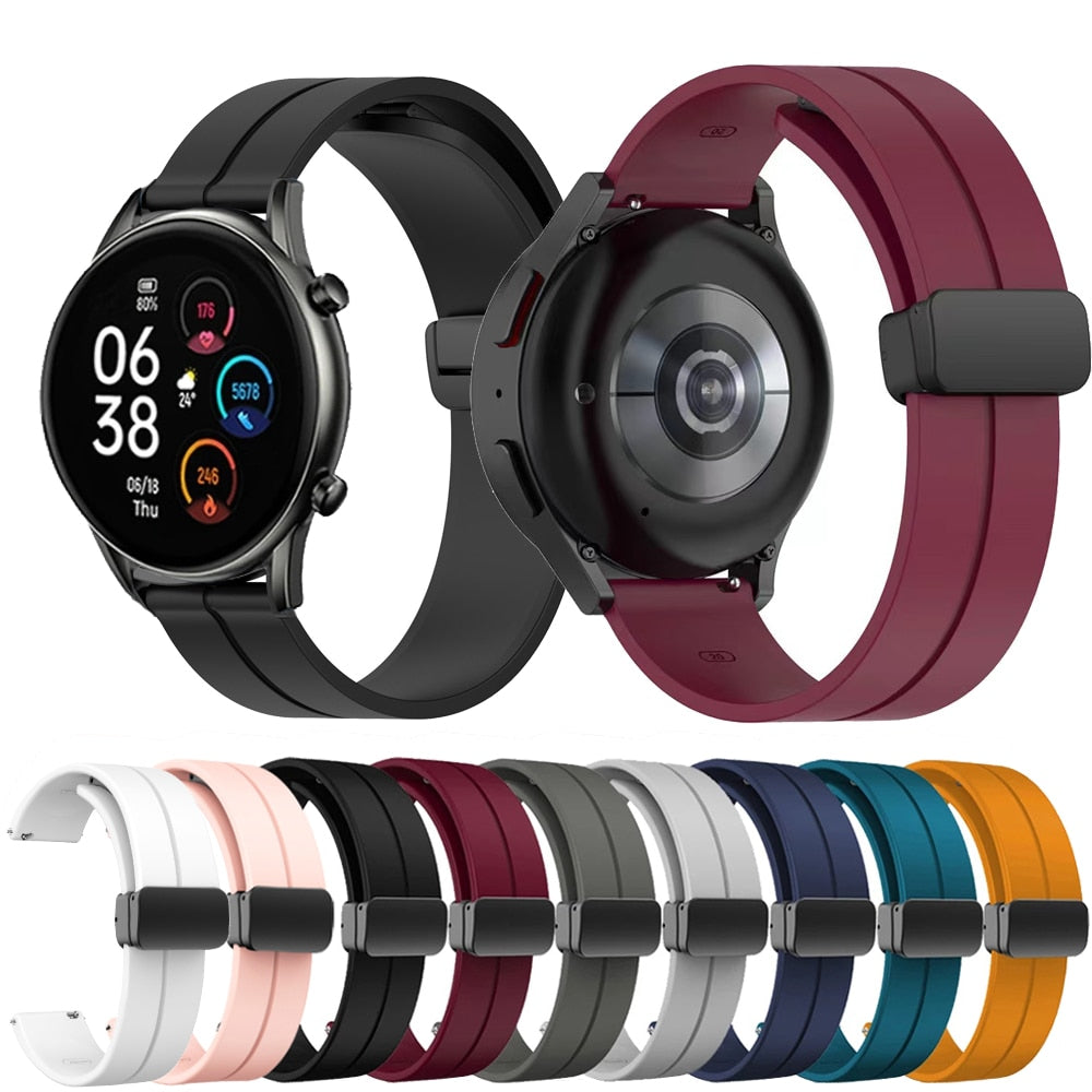 Magnetic Folding Buckle Band For Haylou Rs4 Plus Silicone Strap For Ha