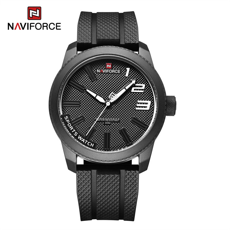 NAVIFORCE Top Luxury Brand Quartz Watch Men Silicone Strap Military Watches 30A image 3