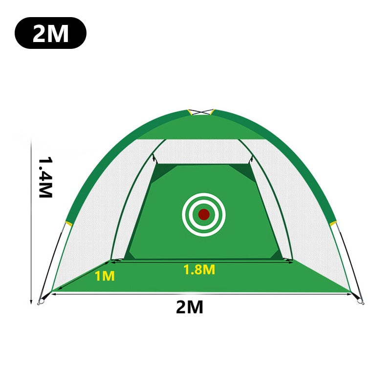 2M Golf Practice Net Tent Strike Cage Outdoor Indoor Grassland Mesh Mat  Garden image 2