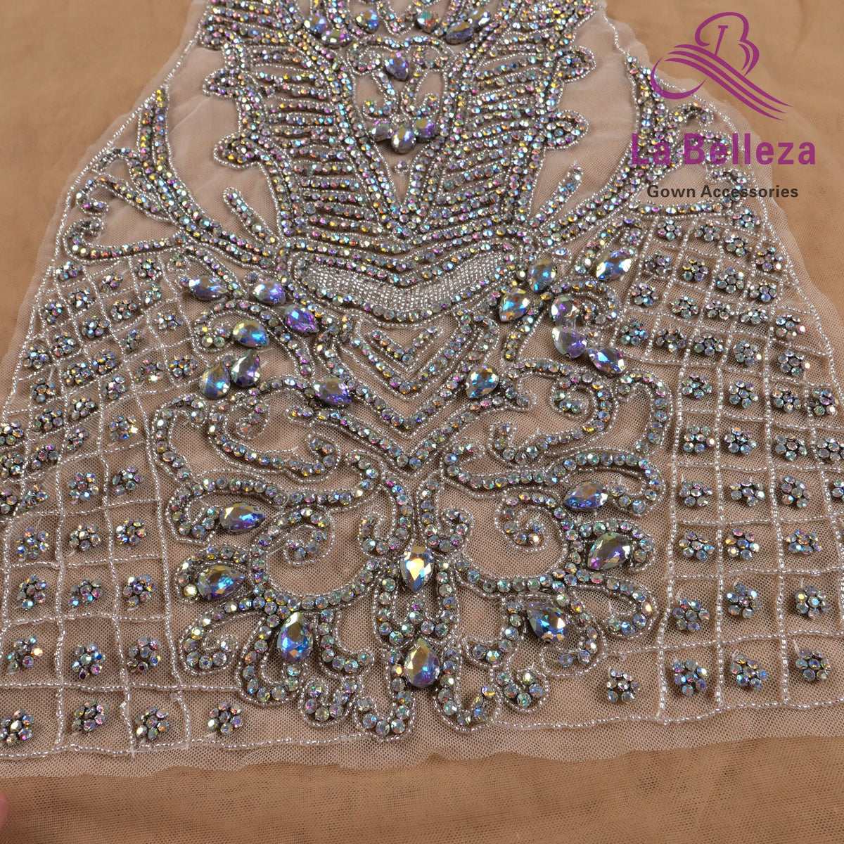 La Belleza New   handmade AB black silver 6color bodice Rhines
