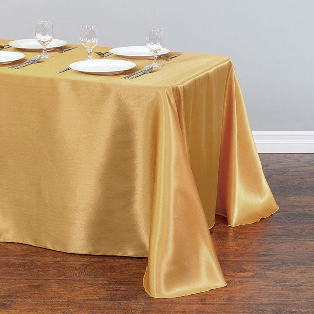 White Table Cloth Polyester Table Cloth Rectangular Satin Tablecloth for Birthd image 3