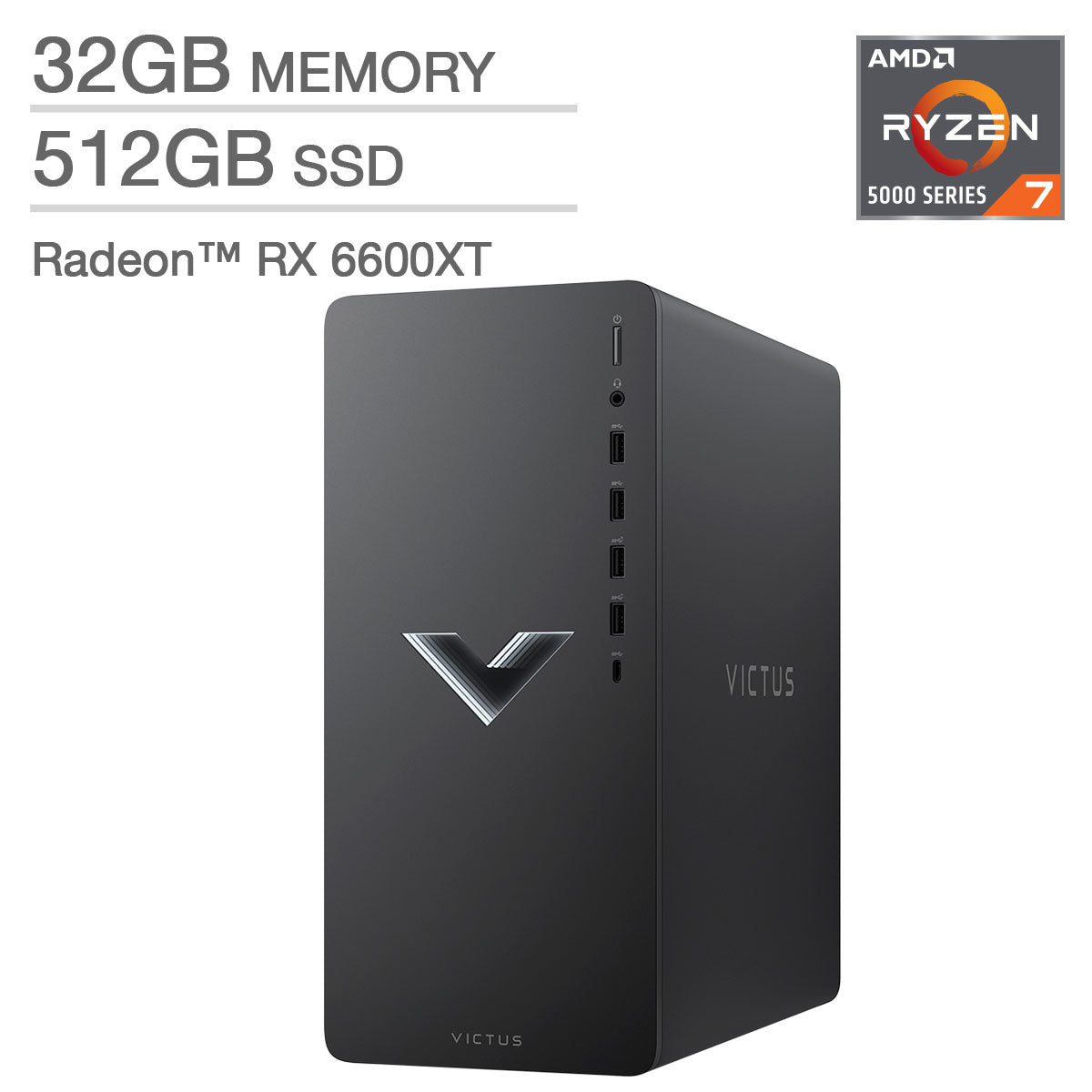 HP Victus Gaming Desktop - AMD Ryzen 7 5700G - Radeon RX 6600XT image 0