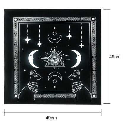 2pcs/set Pentagram Tarot Tablecloth with Bag Velvet Altar Tarot Cloth Pentacles image 7
