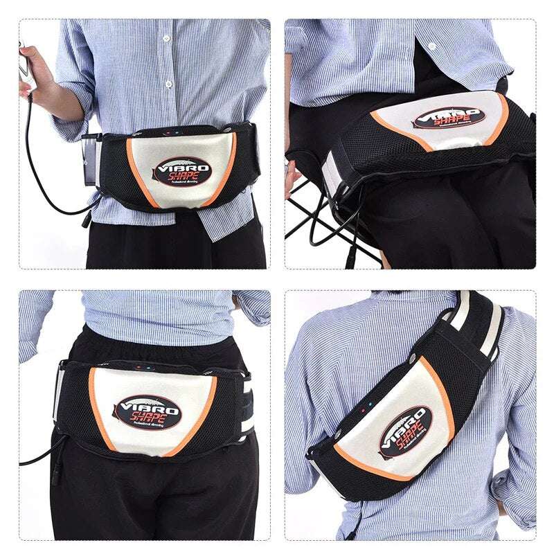 Waist Vibrating Massager, Electric Body Slimming Massager Belt Muscle Burning F