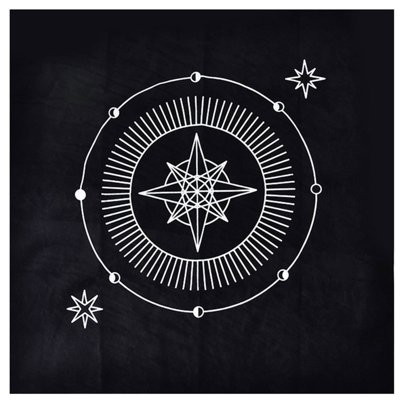Divination Altar Cloth Velvet Three Moon Phase Goddess Tarot Card for Oracle Ta image 4