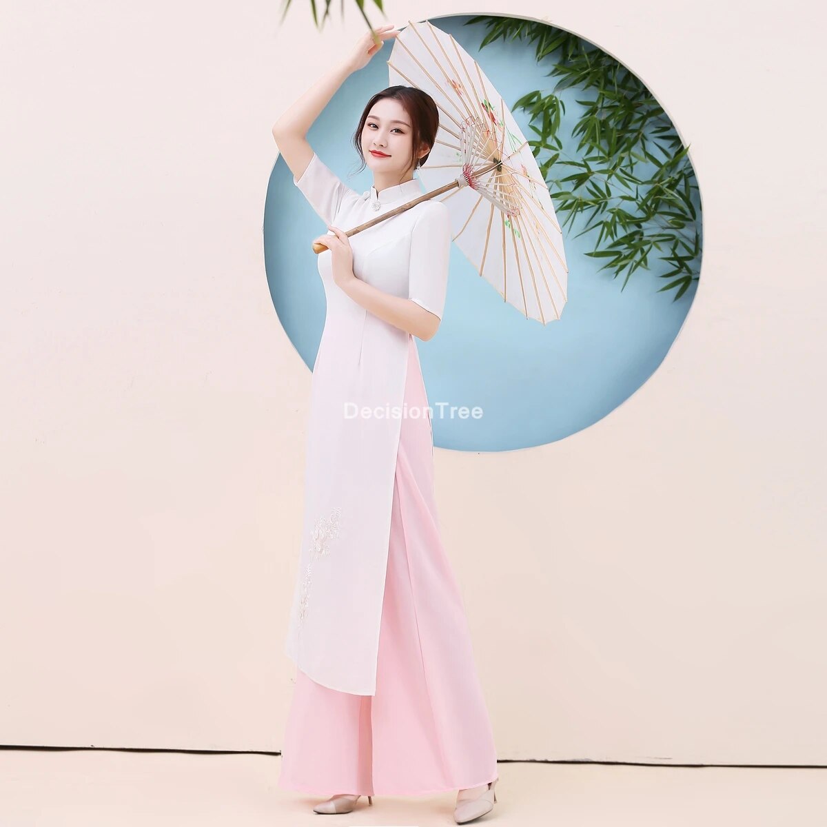 2022 ao dai dress vietnam dress Women oriental chiffon lace dress vietnam cloth
