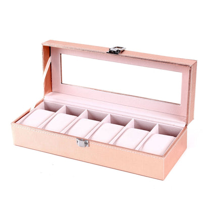 4Grids Double Carbon Fiber Watch Case/ 6Girds Watch Box Holder Organizer Storag image 10