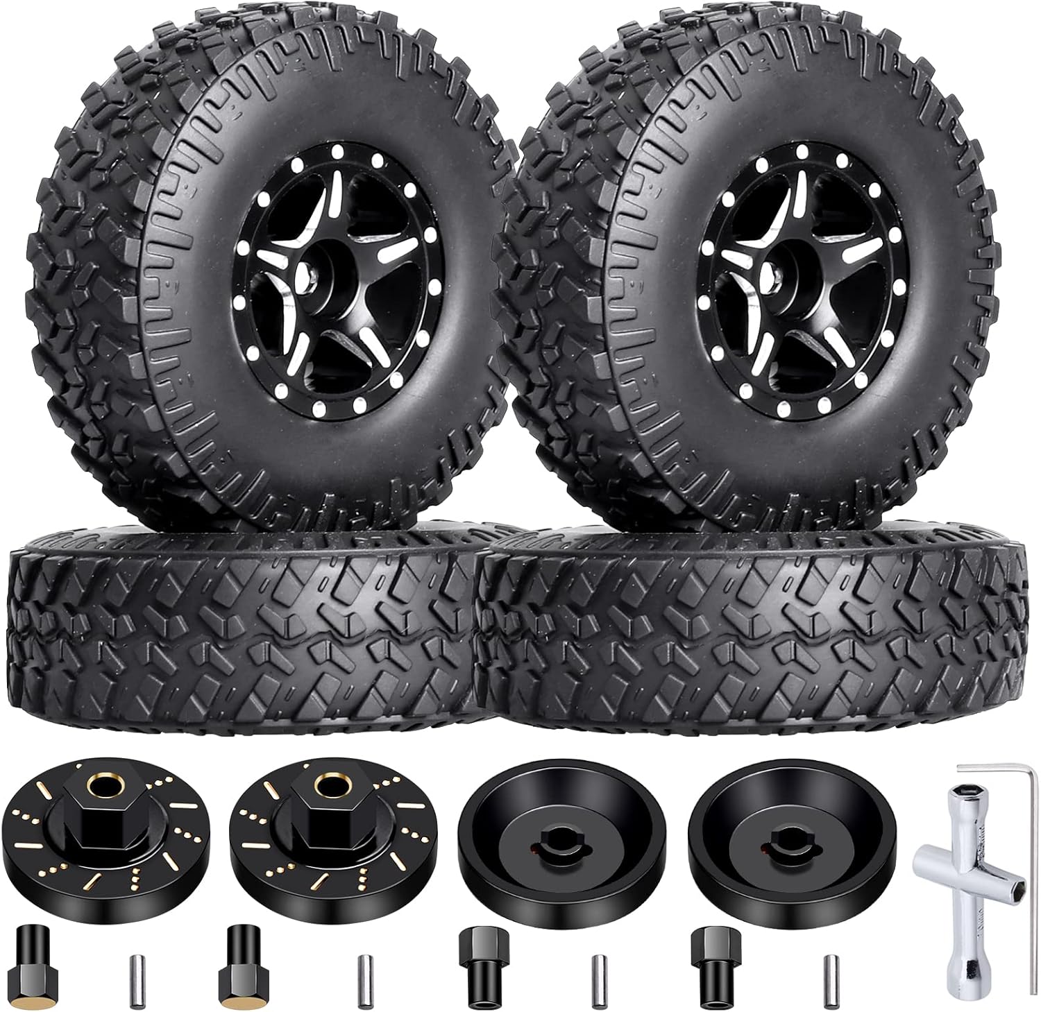 Hobbypark High-Performance Rubber 1/18 1/24 Scale RC Crawler Tires for Axial SC image 7