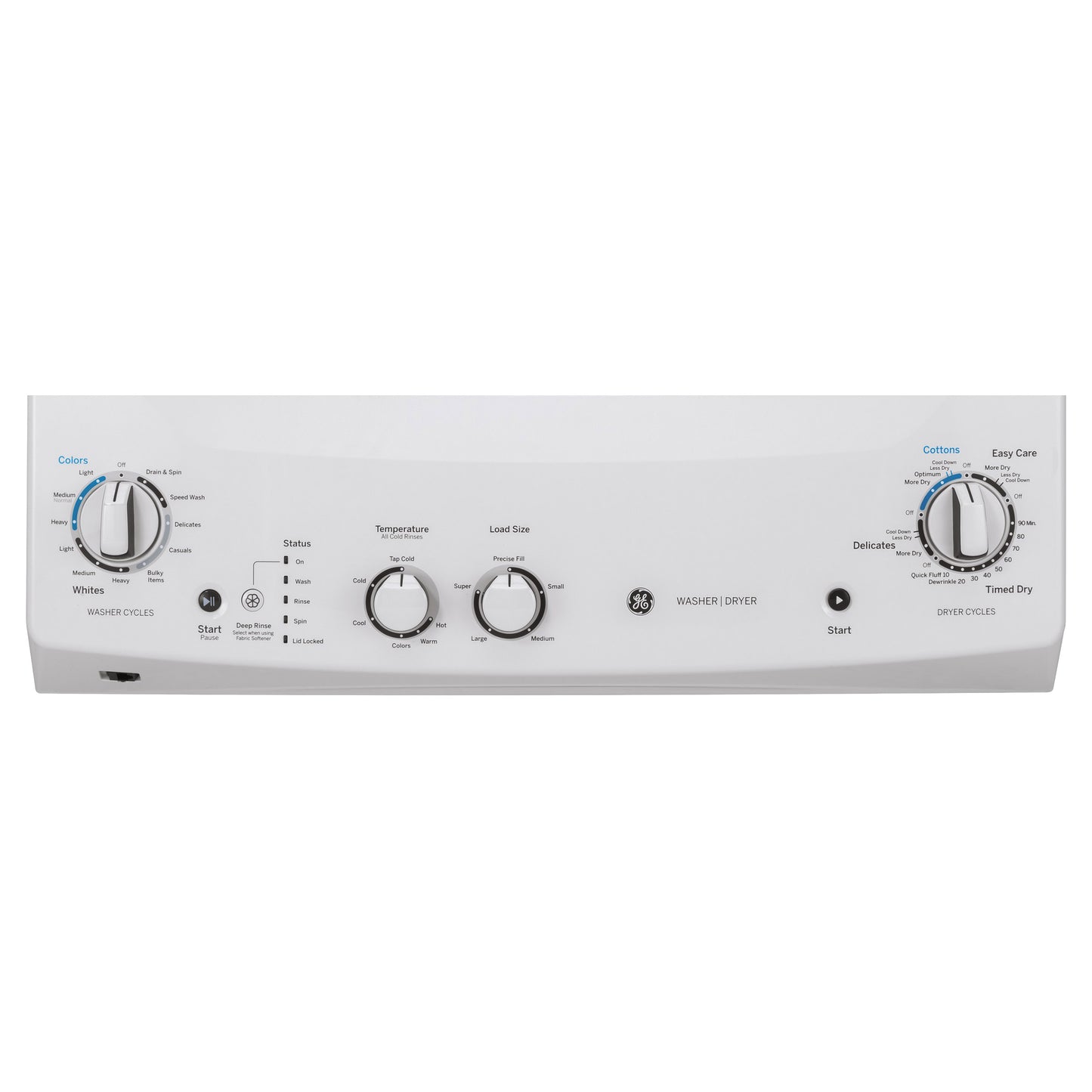 GE Unitized Spacemaker 3.8 cu. ft. Washer and 5.9 cu. ft. ELECTRIC Dryer in Whi image 3