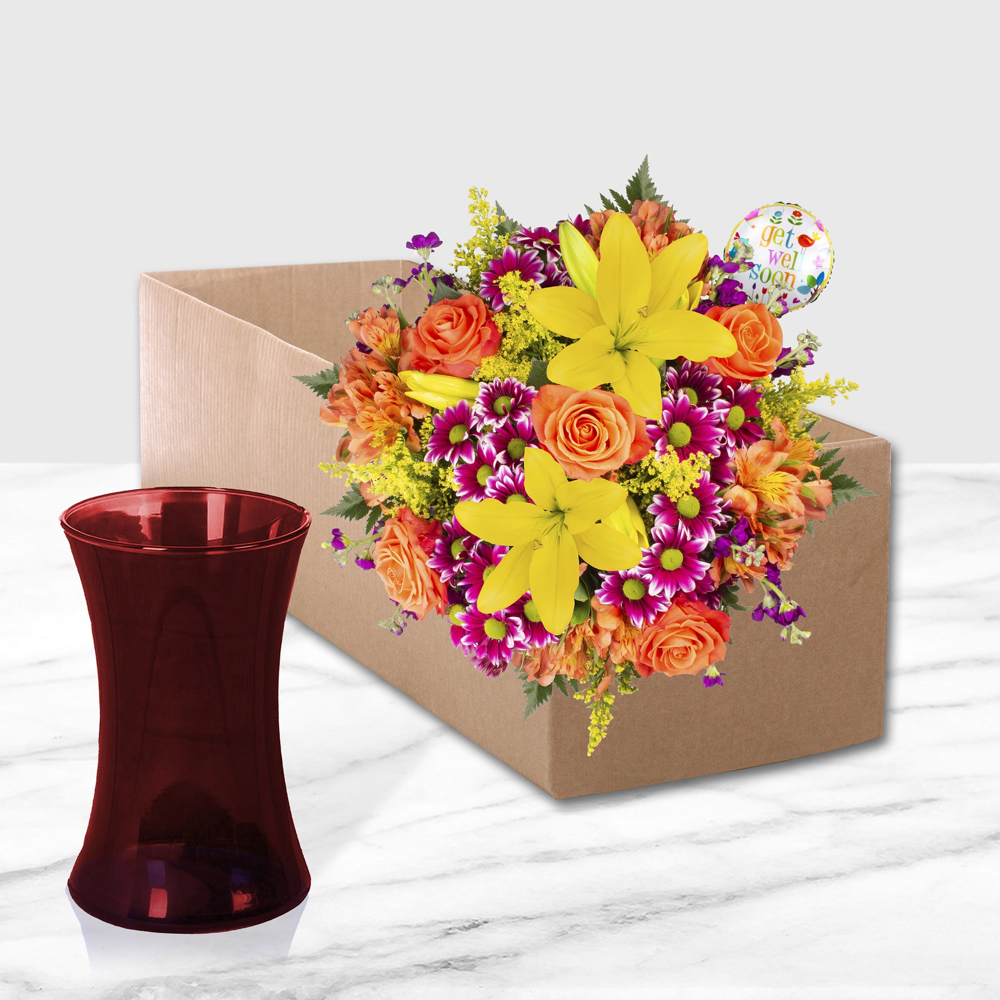 Get Well Wishes Floral Arrangement image 2