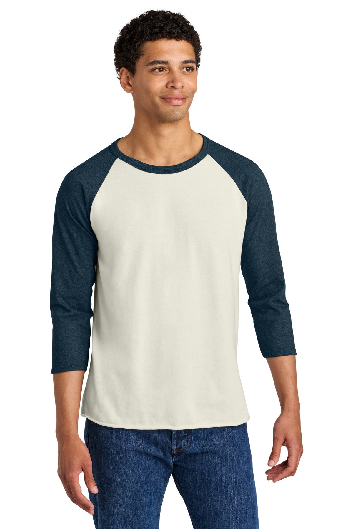 Jerzees Unisex Premium Blend Combed Ring Spun 3/4-Sleeve Raglan 560R