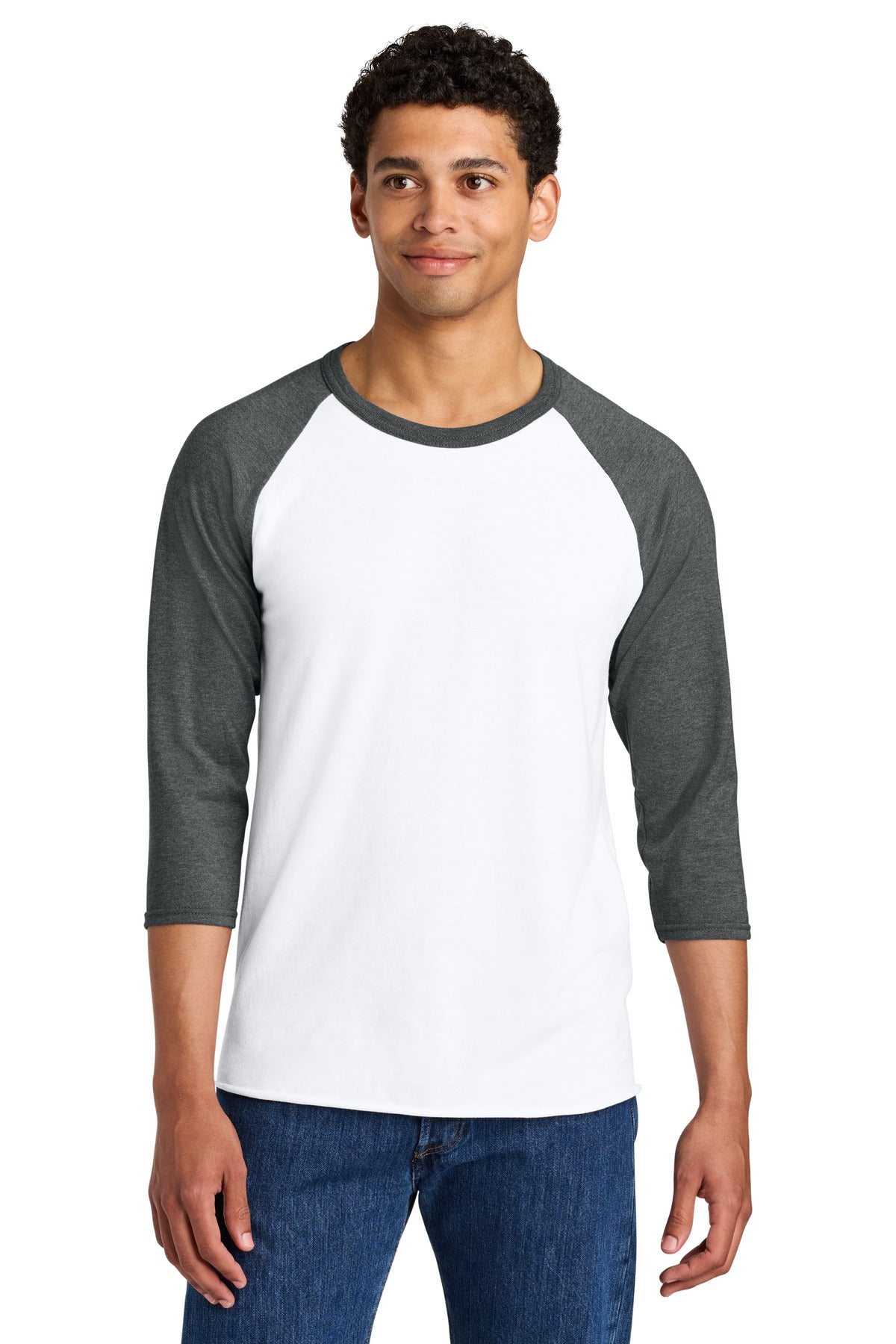Jerzees Unisex Premium Blend Combed Ring Spun 3/4-Sleeve Raglan 560R
