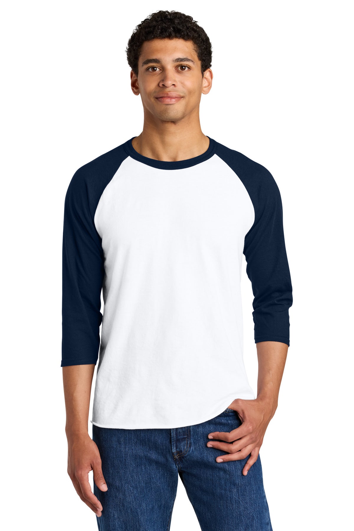 Jerzees Unisex Premium Blend Combed Ring Spun 3/4-Sleeve Raglan 560R