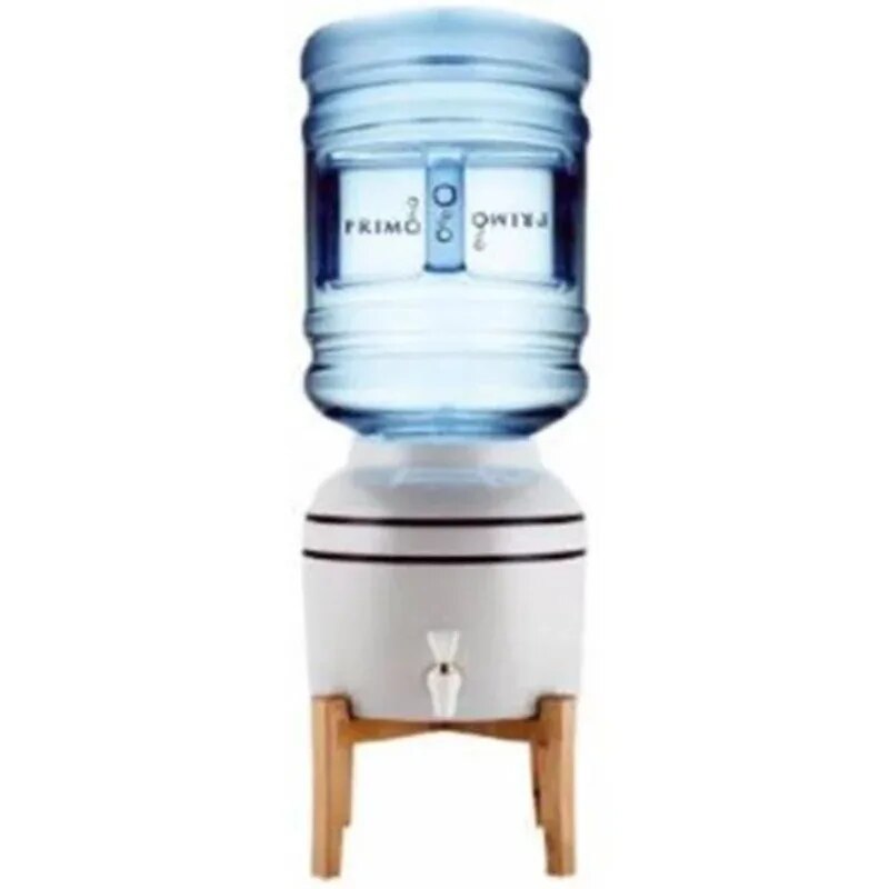 Primo Water Countertop Dispenser Top Loading, Room Temp, Ceramic, Wooden Stand image 3