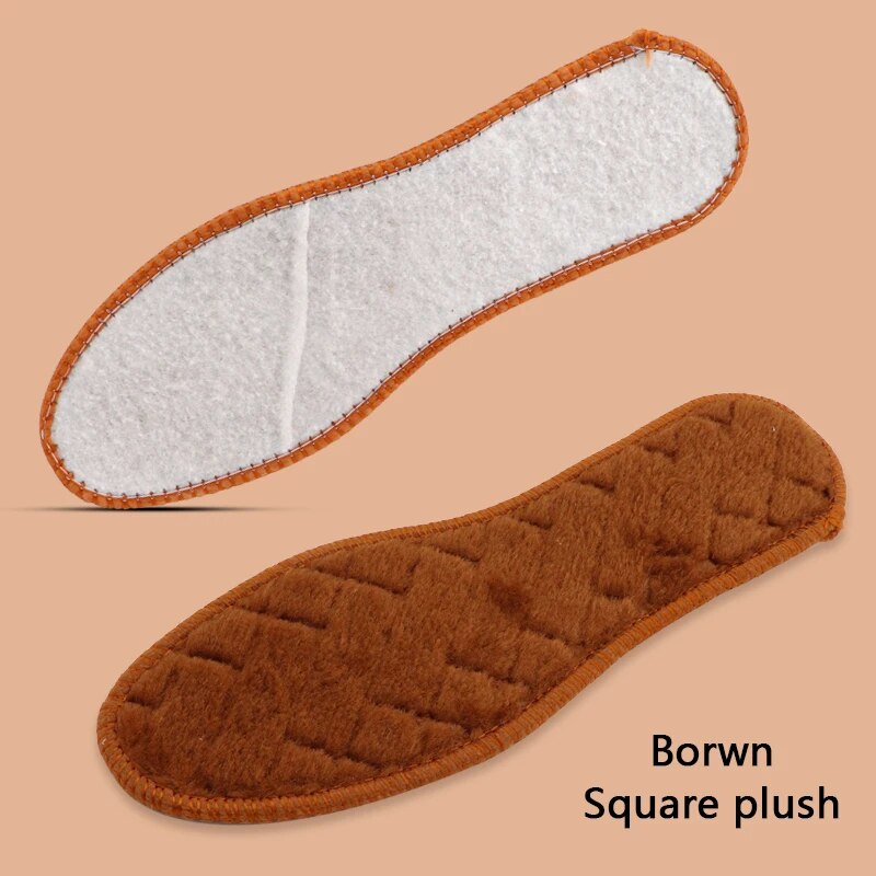 1Pair Thicken Plush Insoles Men Women Heating Shoe Pads Winter Warm Shoes Insol image 4