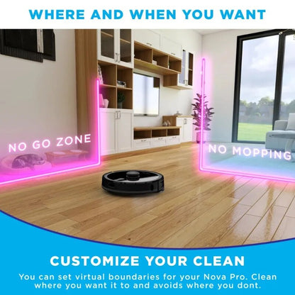 3-in-1 Robot Vacuum and Vibrating Mop with LIDAR Navigation and Auto Empty Base image 5