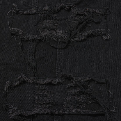 Men's Gothic punk Distressed Trucker Casual Denim Jacket Outerwear Loose Fit St image 6