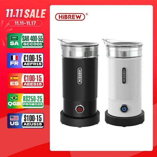 HiBREW Electric Milk Frother Frothing Foamer Chocolate Mixer Cold/Hot Latte Cap