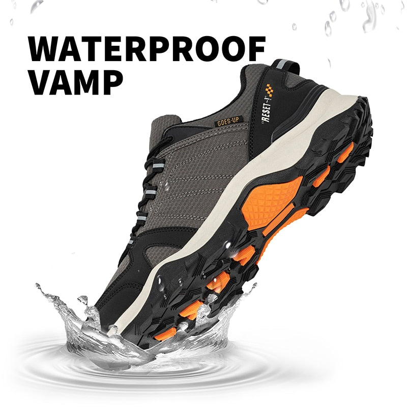 Baasploa 2022 Men's Waterproof Leather Hiking Shoes Non-slip Wear-resistant Out image 7