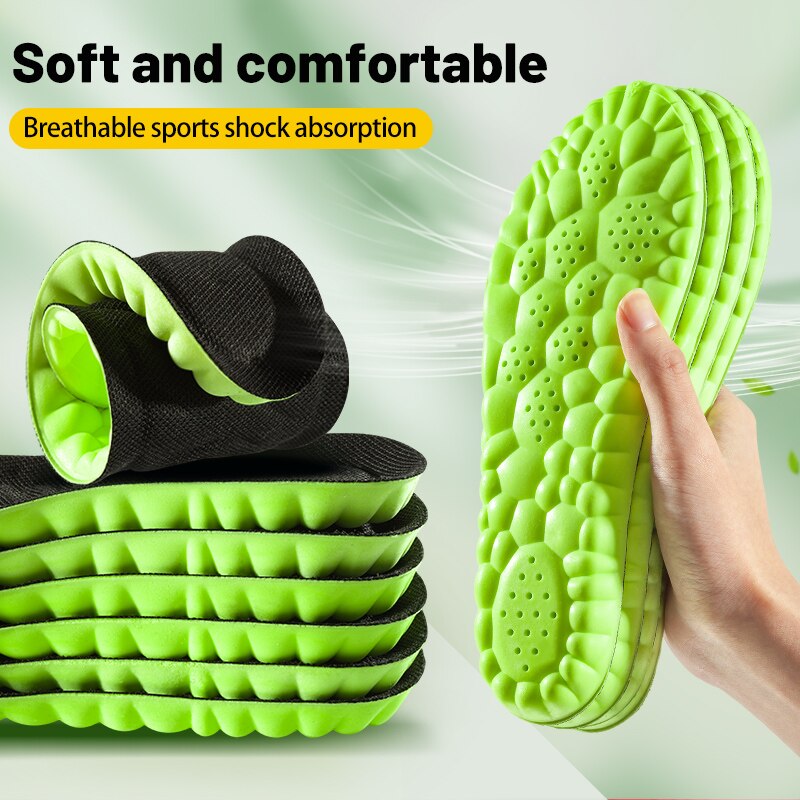 4D Sport Insole Super Soft Shoes Sole Pads for Feet Shock Absorption Baskets Sh image 1