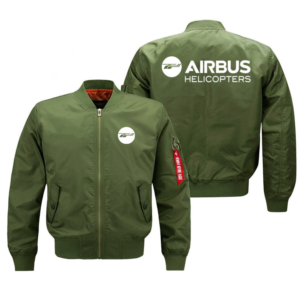 Outdoor Military Airbus Helicopter Aviation Pilots Ma1 Bomber Flight Jacket Coa image 1