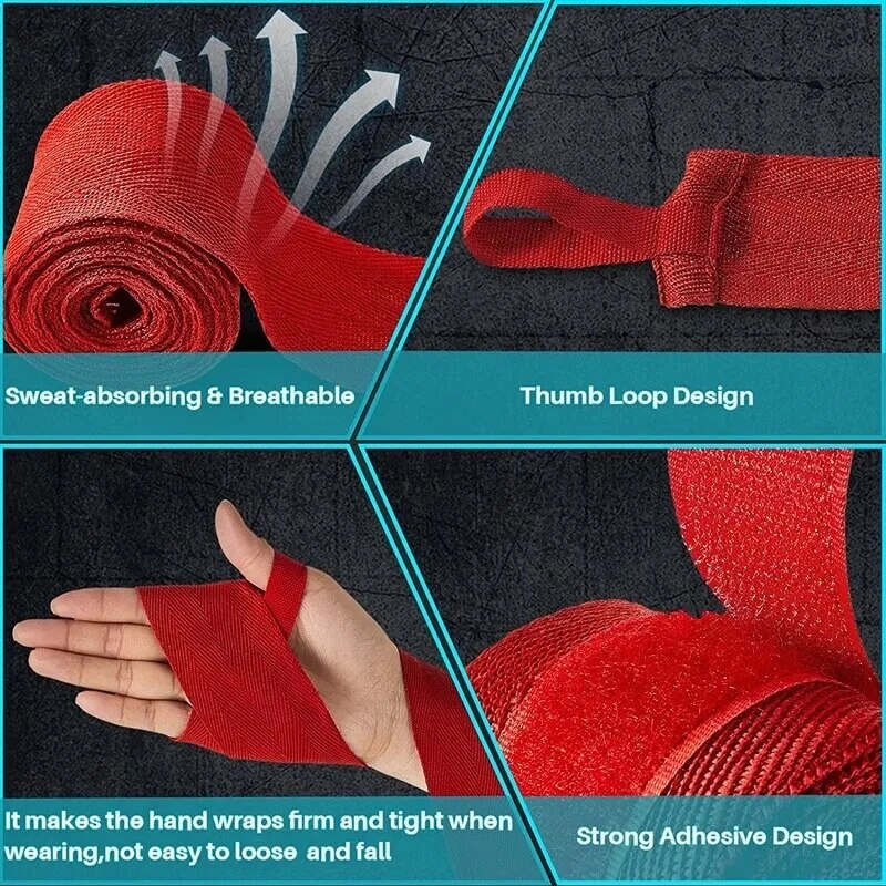 2 Roll Of Cotton Boxing Bandage Wrist Wraps Combat Protect Boxing Sport Kickbox image 5