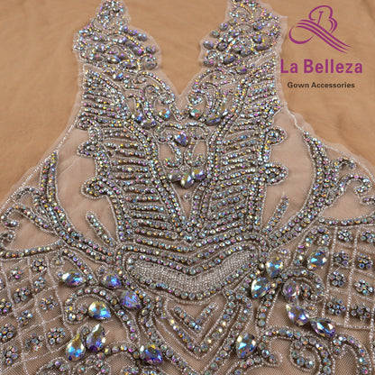 La Belleza New  on sale handmade AB black silver 6color luxury bodice Rhines image 10