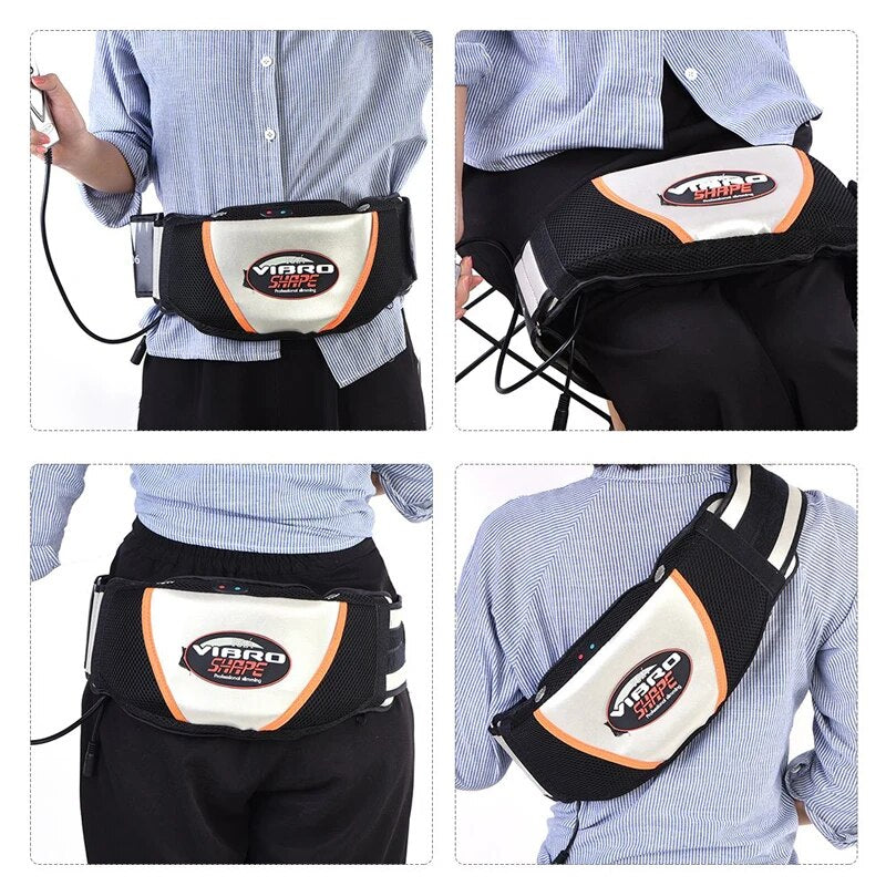 Waist Vibrating Massager, Electric Body Slimming Massager Belt Muscle Burning F image 0