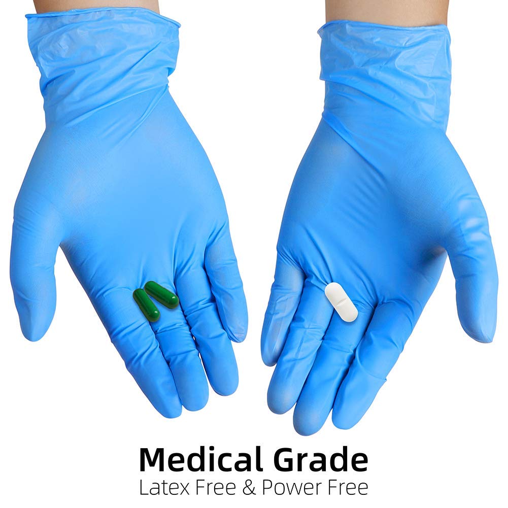 Disposable Vinyl Exam Gloves, 4 Mil-Thick -Latex Free Powder Free, Food Safe, C image 0