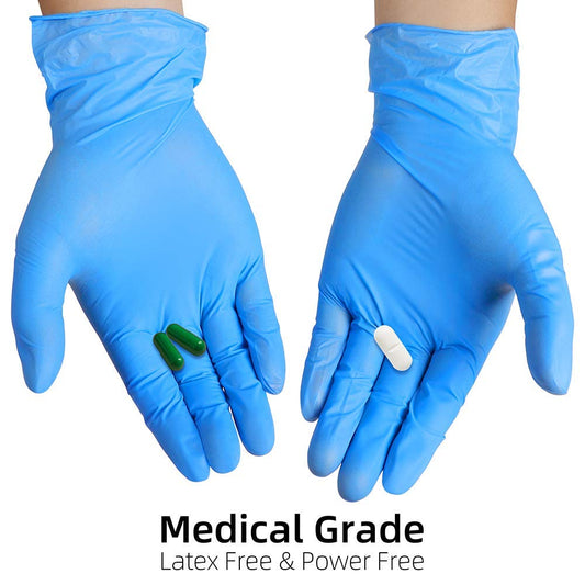 Disposable Vinyl Exam Gloves, 4 Mil-Thick -Latex Free Powder Free, Food Safe, C image 0
