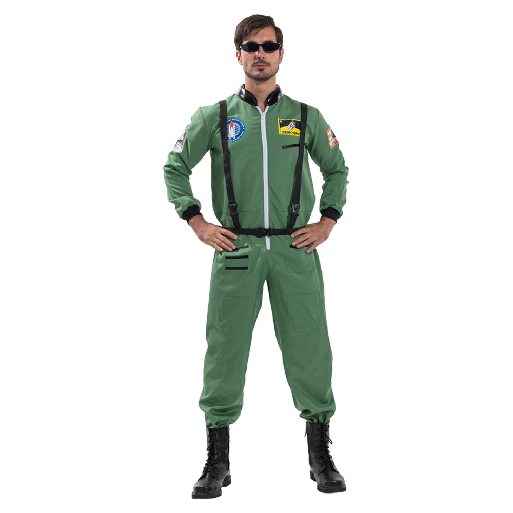Adult Astronaut Cosplay Costume Men's Spaceman Halloween Party Jumpsuits Carniv image 3
