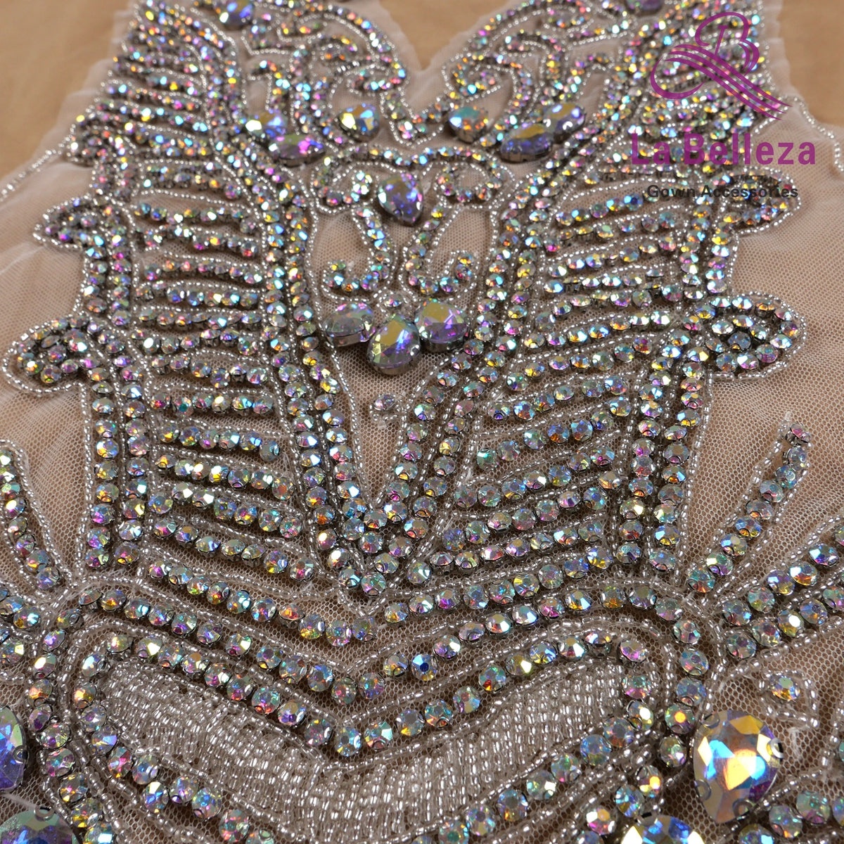 La Belleza New hot on sale handmade AB black silver 6color luxury bodice Rhines image 8