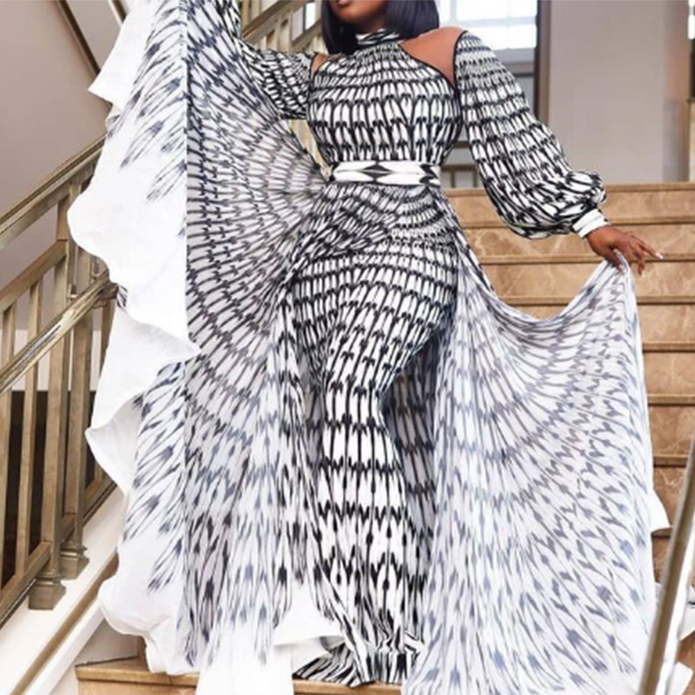 Plus Size Fashion Printed Design Sense Jumpsuit image 1