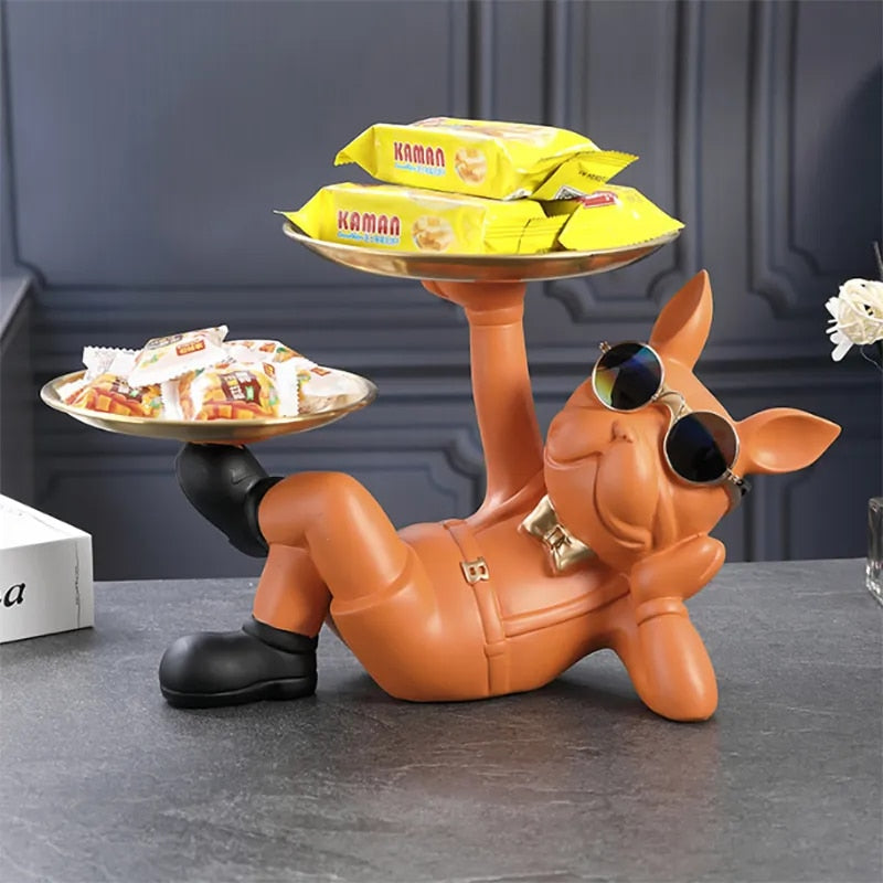 Bulldog Animal Figurines Cool Dog Statue Sculpture Living  Study Room Bedroom D image 8