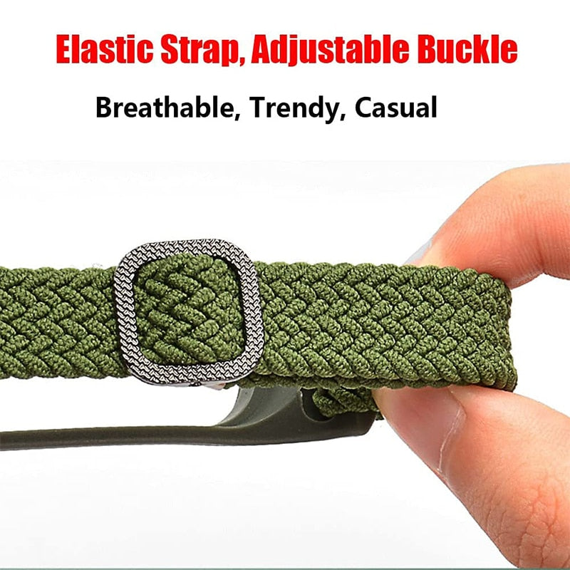 Bracelet for Mi band 6 7 Strap Elastic adjustable Nylon Braided Miband4 miband  image 13