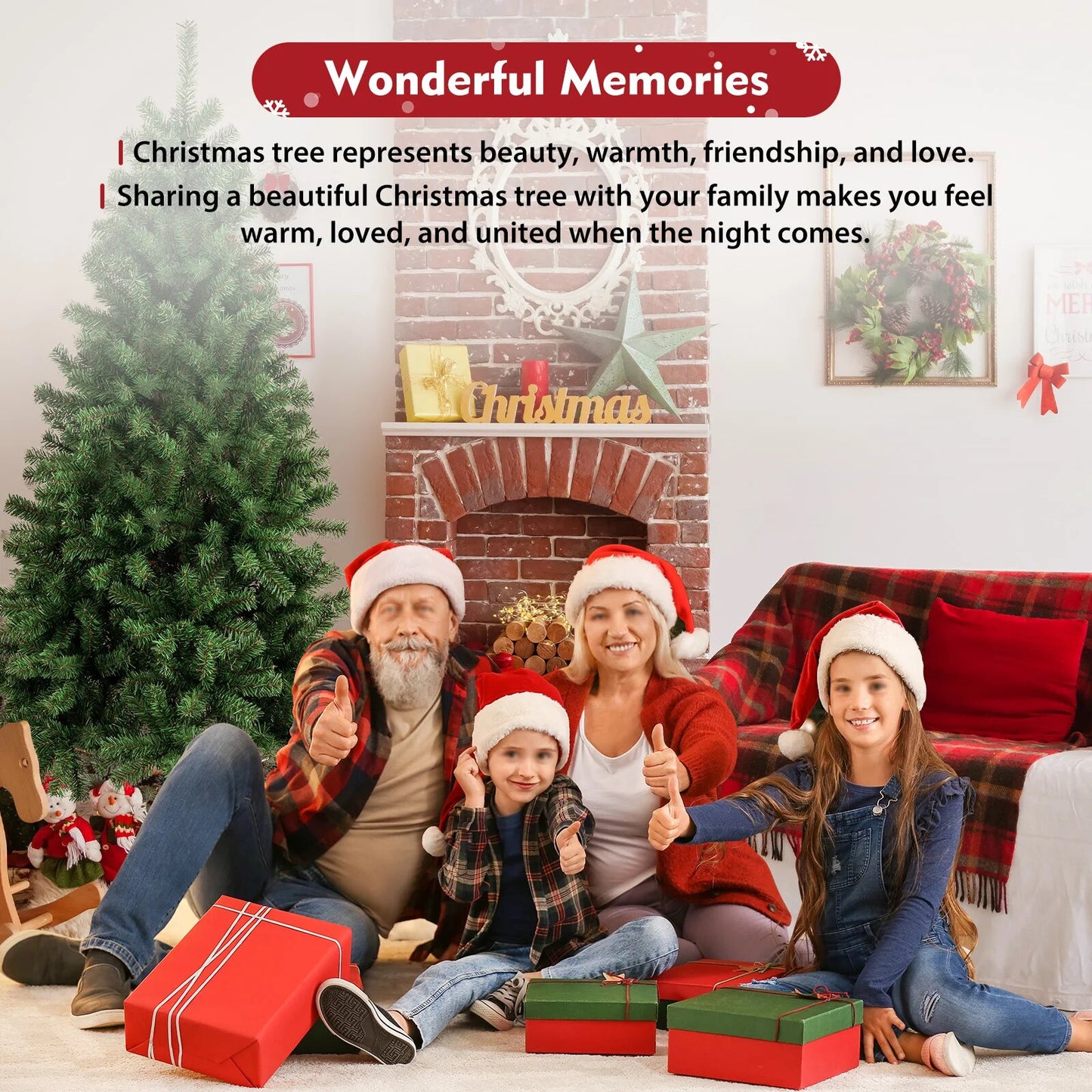 Hot Sale 6FT Christmas Tree Artificial Decoration with PVC Foldable Metal Folda image 3