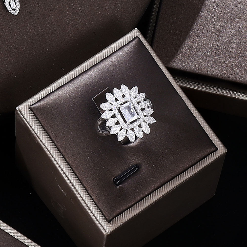 Gorgeous necklace and exquisite earring set Women's luxury wedding accessories image 2