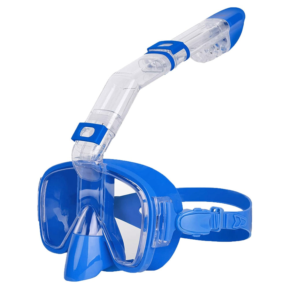 Diving Masks Foldable Anti-Fog Snorkel Mask Set with Full Dry Top System for Fr image 1