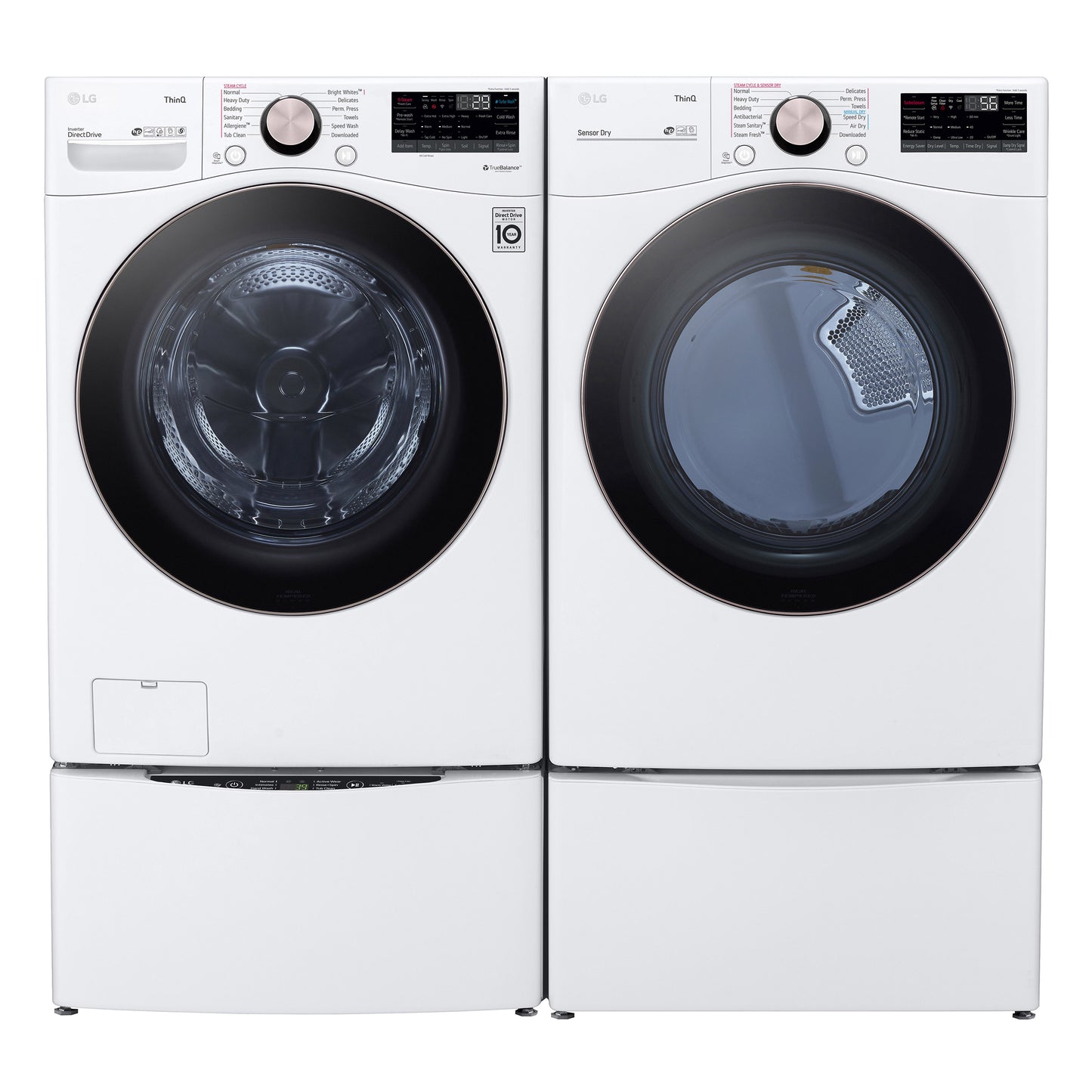LG 4.5 cu. ft. Front Load Washer with TurboWash 360° and 7.4 cu. ft. ELECTRIC image 2