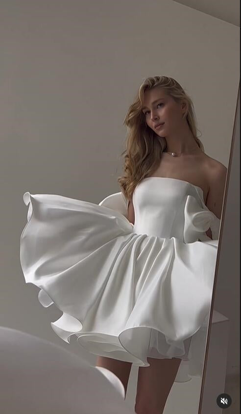 Latest Homecoming Dresses 2024 Sweet Heart Short Bow Prom Birthday Party Gowns  image 2