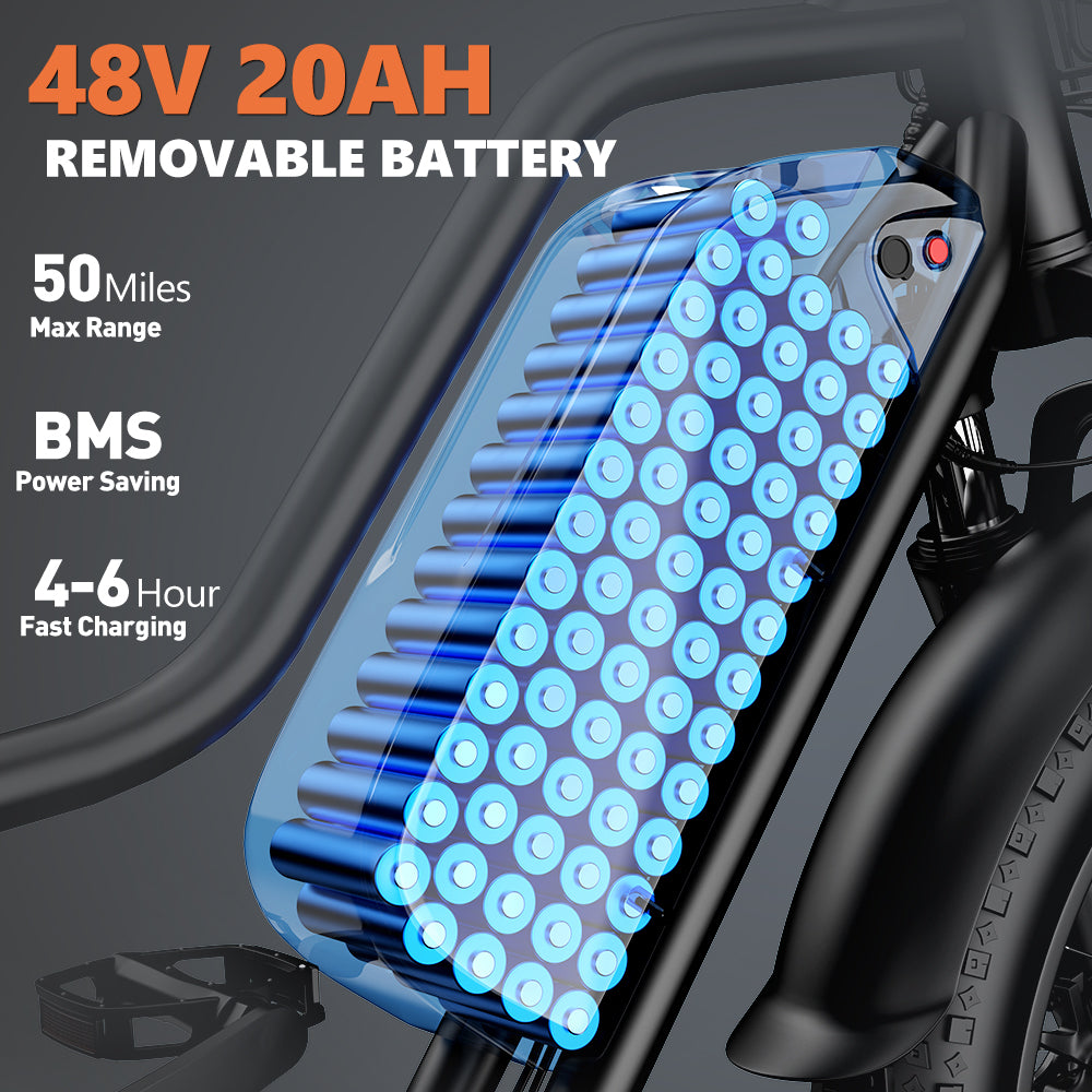 Kickwey LD20 Adult Electric Bike 1500w 32MPH 48V20ah Mountain Electric Bicycle  image 2