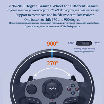 Gaming Steering Wheel PXN V9 Volante PC Gaming Racing Wheel for PC Windows 7/8/ image 4