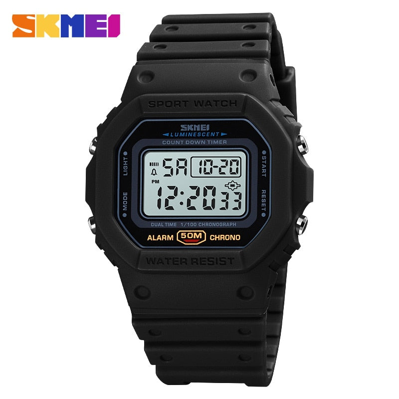SKMEI Multifunctional Digital Sport Watch Men 2 Time Count Down Mens Wristwatch image 1