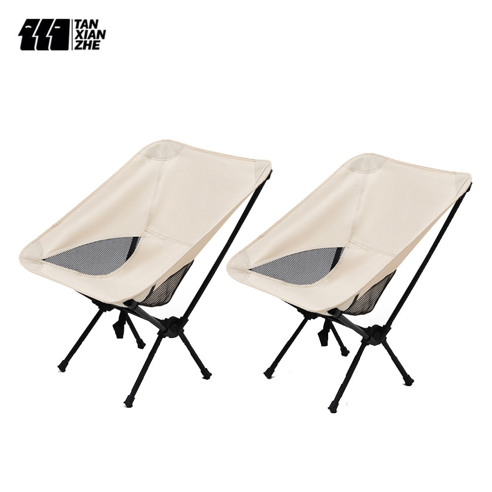 TANXIANZHE Outdoor Portable Camping Chair Oxford Cloth Folding Lengthen Seat fo image 1