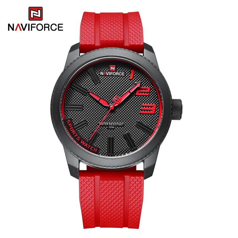 NAVIFORCE Top Luxury Brand Quartz Watch Men Silicone Strap Military Watches 30A image 5