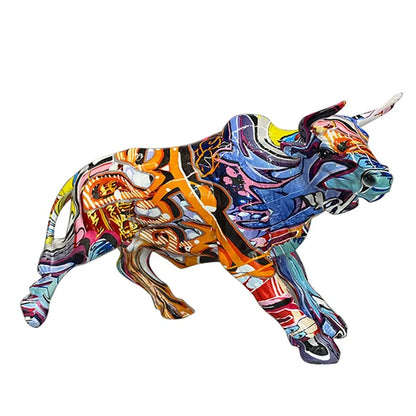 Nordic Creative Nordic Creativity Wall Street Resin Bull Figurine Cattle OX Sta image 9
