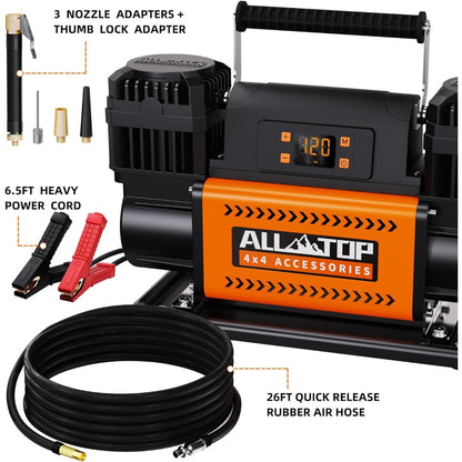 ALL-TOP 12V Air Compressor w/LCD Control Panel to Preset Target Pressure, 150PS image 5